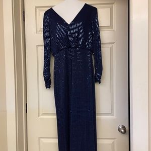 Formal Navy Beaded Gown